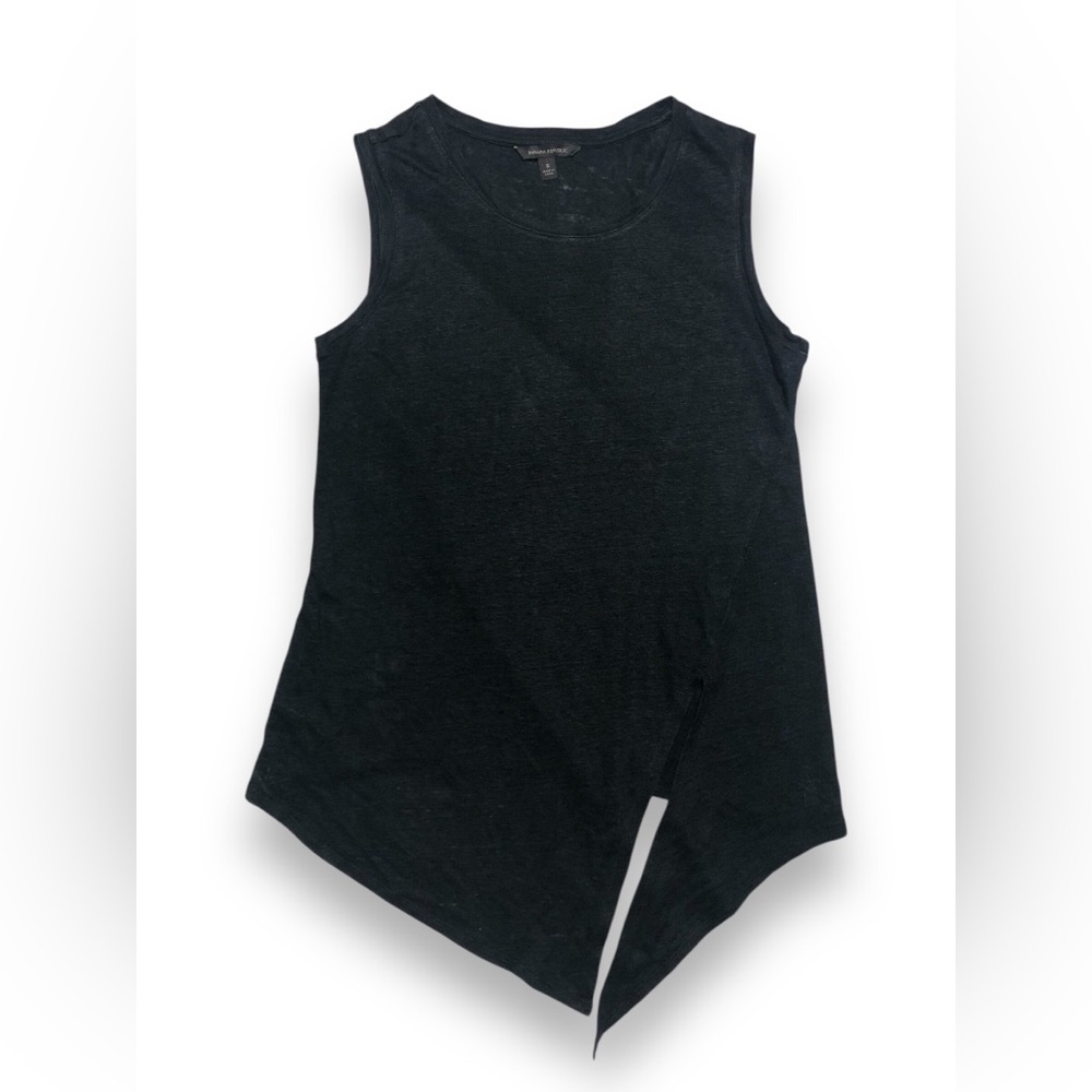 Banana Republic Black Asymmetrical Sleeveless Tank Top